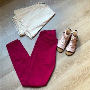 Lucky Brand Denim Raspberry Skinny Ankle Jeans